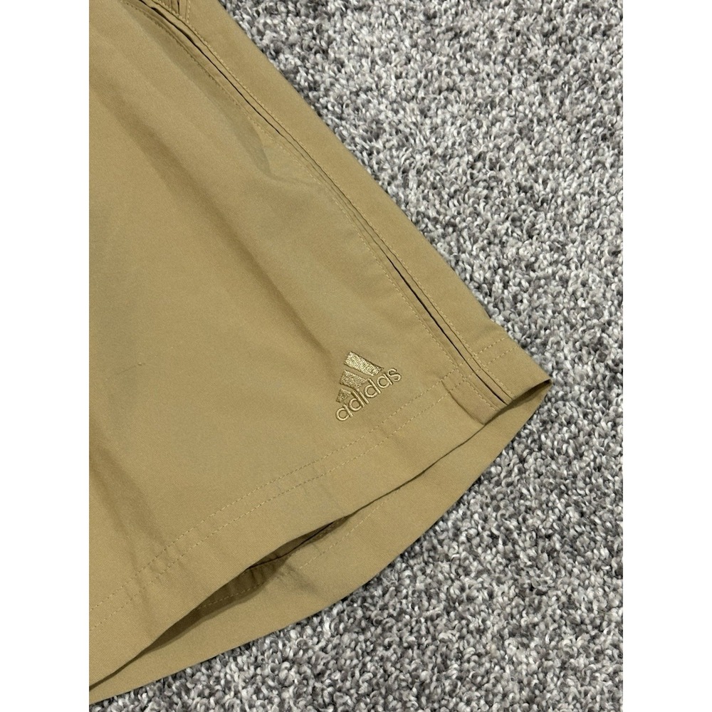 Adidas Shorts Mens Small Tan Climalite Regular Fit Soccer Training Unlined